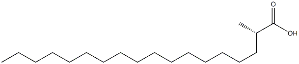 [S,(+)]-2-メチルステアリン酸 化学構造式