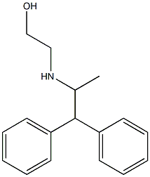 1-Methyl-N-(2-hydroxyethyl)-2,2-diphenylethan-1-amine 结构式