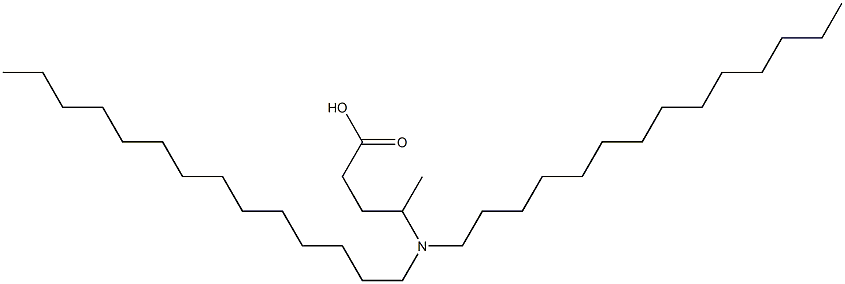 4-(ジテトラデシルアミノ)吉草酸 化学構造式