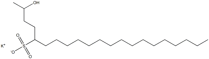 2-Hydroxyhenicosane-5-sulfonic acid potassium salt Struktur