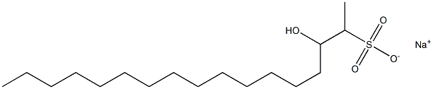 3-Hydroxyheptadecane-2-sulfonic acid sodium salt Structure