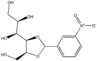 4-O,5-O-(3-Nitrobenzylidene)-L-glucitol,,结构式