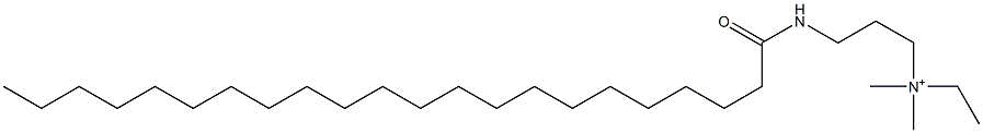 N-Ethyl-N,N-dimethyl-3-[(1-oxodocosyl)amino]-1-propanaminium 结构式