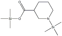 1-(Trimethylsilyl)-3-piperidinecarboxylic acid trimethylsilyl ester 结构式