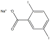 2,5-ジヨード安息香酸ナトリウム 化学構造式