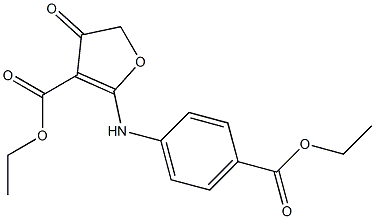 2-[[4-(Ethoxycarbonyl)phenyl]amino]-4,5-dihydro-4-oxofuran-3-carboxylic acid ethyl ester Structure