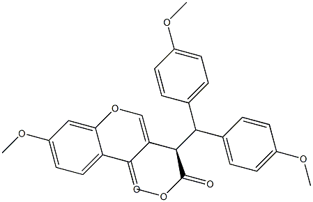 (R)-3,3-Bis(4-methoxyphenyl)-2-(7-methoxy-4-oxo-4H-1-benzopyran-3-yl)propanoic acid methyl ester Structure