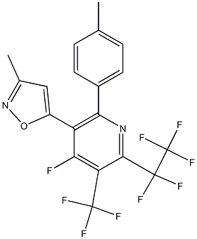  2-(Pentafluoroethyl)-3-(trifluoromethyl)-4-fluoro-5-(3-methylisoxazol-5-yl)-6-(4-methylphenyl)pyridine