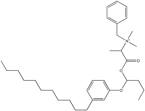 N,N-Dimethyl-N-benzyl-N-[1-[[1-(3-undecylphenyloxy)butyl]oxycarbonyl]ethyl]aminium|