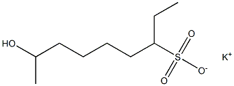 8-Hydroxynonane-3-sulfonic acid potassium salt,,结构式