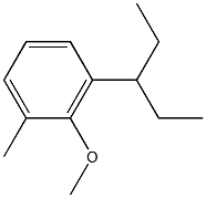 1-Methoxy-2-methyl-6-(1-ethylpropyl)benzene Structure