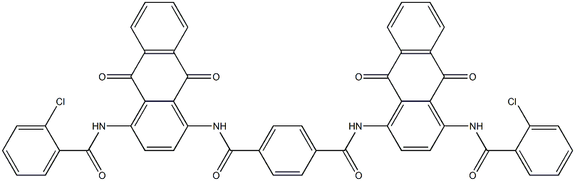 N,N'-Bis[4-(2-chlorobenzoylamino)-9,10-dihydro-9,10-dioxoanthracen-1-yl]-1,4-benzenedicarboxamide,,结构式