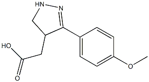 3-(4-Methoxyphenyl)-4,5-dihydro-1H-pyrazole-4-acetic acid,,结构式