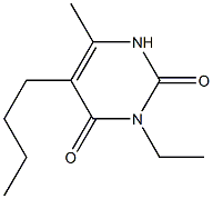 5-Butyl-3-ethyl-6-methyluracil Structure