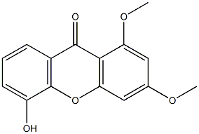 1,3-Dimethoxy-5-hydroxy-9H-xanthene-9-one,,结构式