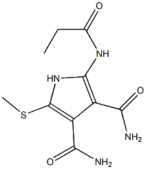 2-[Propionylamino]-5-[methylthio]-1H-pyrrole-3,4-dicarboxamide|