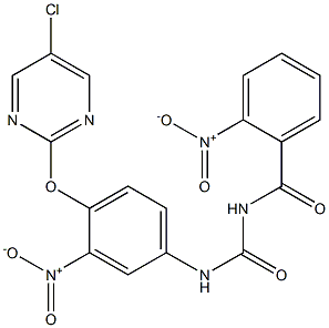 1-(2-Nitrobenzoyl)-3-[4-[(5-chloro-2-pyrimidinyl)oxy]-3-nitrophenyl]urea Struktur
