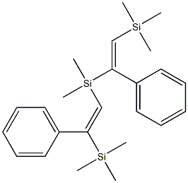 [1-Phenyl-2-(trimethylsilyl)ethenyl][2-phenyl-2-(trimethylsilyl)ethenyl]dimethylsilane,,结构式
