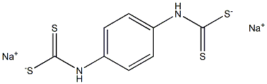 1,4-Phenylenebis(dithiocarbamic acid)disodium salt 结构式
