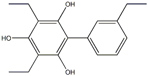 4,6-Diethyl-2-(3-ethylphenyl)benzene-1,3,5-triol,,结构式