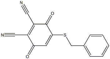 5-Benzylthio-2,3-dicyano-1,4-benzoquinone Structure