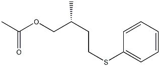 (+)-Acetic acid [(R)-2-methyl-4-(phenylthio)butyl] ester 结构式