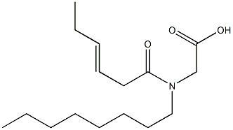 N-(3-Hexenoyl)-N-octylglycine,,结构式