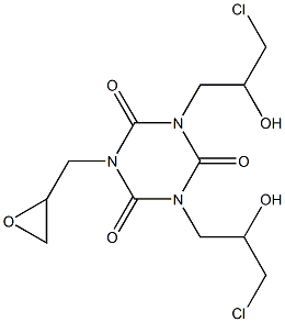 1,3-Bis(3-chloro-2-hydroxypropyl)-5-(2,3-epoxypropan-1-yl)-1,3,5-triazine-2,4,6(1H,3H,5H)-trione,,结构式