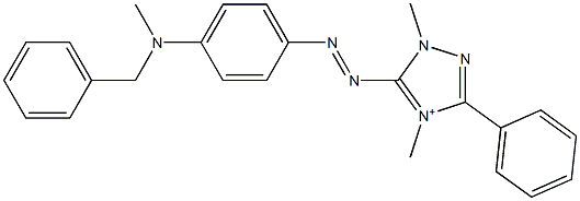 1,4-Dimethyl-5-[[4-(methylbenzylamino)phenyl]azo]-3-phenyl-1H-1,2,4-triazol-4-ium Struktur