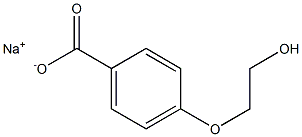 p-(2-Hydroxyethoxy)benzoic acid sodium salt,,结构式