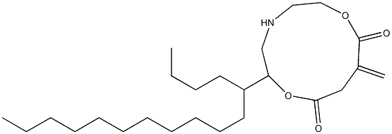 5-Hexadecyl-10-methylene-5-aza-2,8-dioxacycloundecane-1,9-dione Struktur