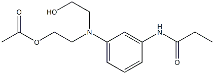 Acetic acid 2-[N-(2-hydroxyethyl)-3-(propionylamino)anilino]ethyl ester Structure