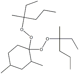 2,4-Dimethyl-1,1-bis(1-ethyl-1-methylbutylperoxy)cyclohexane 结构式