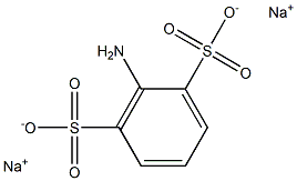 2-アミノ-1,3-ベンゼンジスルホン酸ジナトリウム 化学構造式