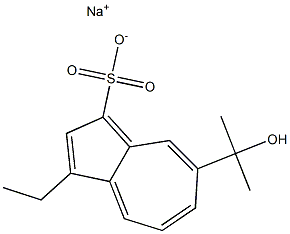 3-エチル-7-(1-ヒドロキシ-1-メチルエチル)-1-アズレンスルホン酸ナトリウム 化学構造式