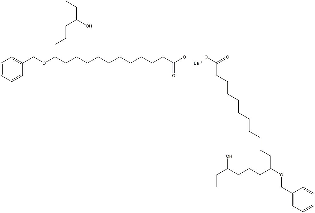 Bis(12-benzyloxy-16-hydroxystearic acid)barium salt Struktur
