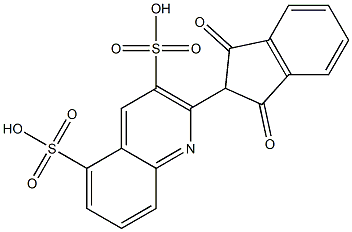 2-(1,3-Dioxoindan-2-yl)quinoline-3,5-disulfonic acid Structure