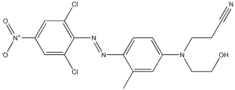 N-Cyanoethyl-N-hydroxyethyl-p-(2,6-dichloro-4-nitrophenylazo)-m-toluidine Struktur