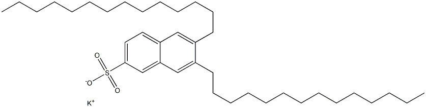 6,7-Ditetradecyl-2-naphthalenesulfonic acid potassium salt 结构式