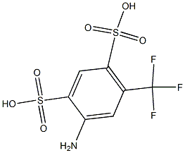 2-Amino-4-trifluoromethyl-1,5-benzenedisulfonic acid,,结构式