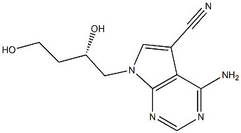 4-Amino-7-[(S)-2,4-dihydroxybutyl]-7H-pyrrolo[2,3-d]pyrimidine-5-carbonitrile Structure