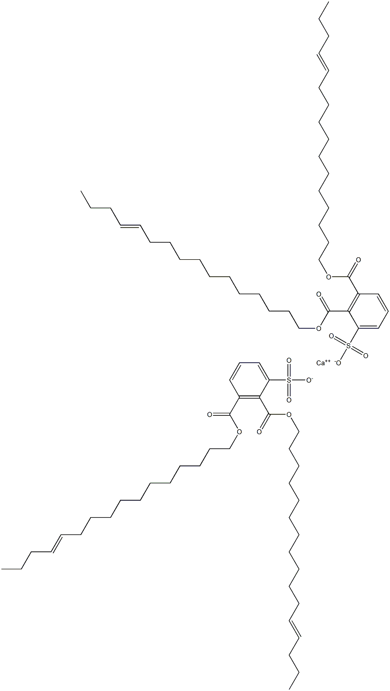 Bis[2,3-di(12-hexadecenyloxycarbonyl)benzenesulfonic acid]calcium salt Structure