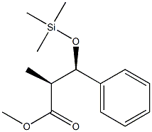 (2S,3R)-2-メチル-3-フェニル-3-(トリメチルシリルオキシ)プロパン酸メチル 化学構造式