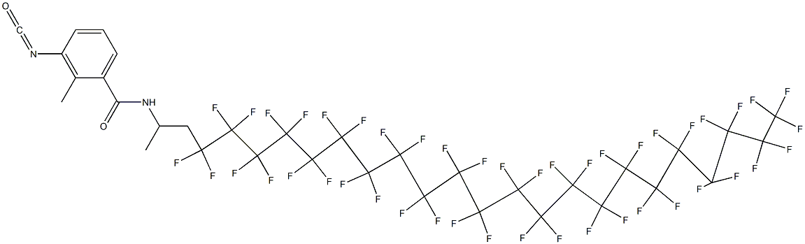 3-Isocyanato-2-methyl-N-[2-(pentatetracontafluorodocosyl)-1-methylethyl]benzamide,,结构式