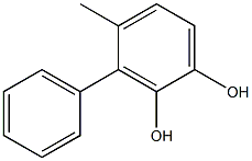 3-フェニル-4-メチルベンゼン-1,2-ジオール 化学構造式