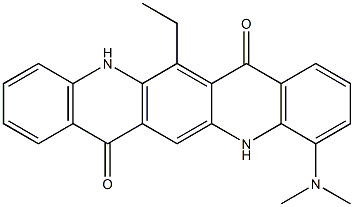 4-(Dimethylamino)-13-ethyl-5,12-dihydroquino[2,3-b]acridine-7,14-dione Struktur