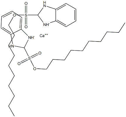 Bis(2-decyl-2,3-dihydro-1H-benzimidazole-2-sulfonic acid)calcium salt Structure