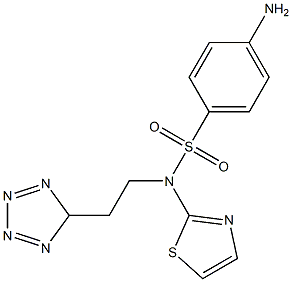 4-Amino-N-[2-(5H-tetrazol-5-yl)ethyl]-N-(2-thiazolyl)benzenesulfonamide,,结构式