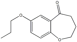 7-Propoxy-3,4-dihydro-1-benzoxepin-5(2H)-one 结构式