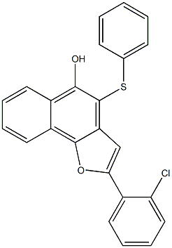 4-Phenylthio-2-(2-chlorophenyl)naphtho[1,2-b]furan-5-ol Struktur
